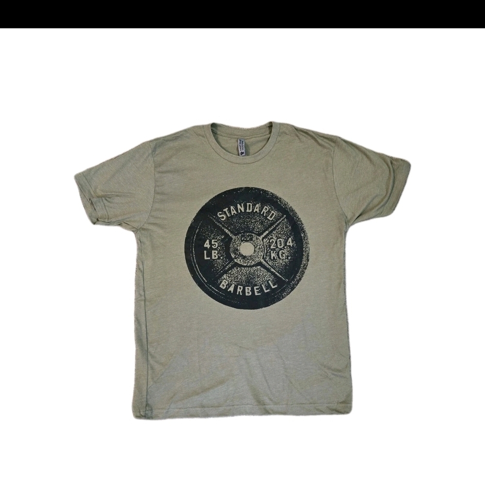 Gymish Lifestyle Squat Bench Deadlift Repeat T-Shirt Military Green Mens Med New